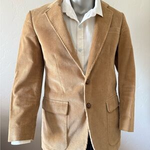 Vintage Anthony Allan Tan Corduroy‎ Preppy Countryside Sports Coat